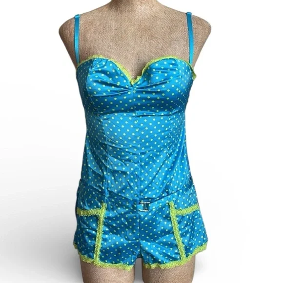 Victoria’s Secret Sexy Little Things Y2K Polka Dot Lingerie Romper 36C - Picture 2 of 9